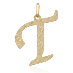Złota zawieszka diamentowana wisior literka T ZŁOTO 585