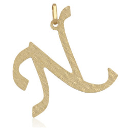 Złota zawieszka diamentowana wisior literka N ZŁOTO 585