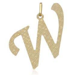 Złota zawieszka diamentowana wisior literka W ZŁOTO 585