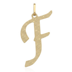 Złota zawieszka diamentowana wisior literka F ZŁOTO 585