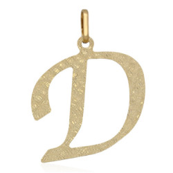 Złota zawieszka diamentowana wisior literka D ZŁOTO 585