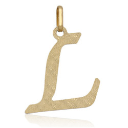 Złota zawieszka diamentowana wisior literka L ZŁOTO 585