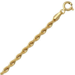 Złoty Łańcuszek damski Kordel 50 cm ZŁOTO 585 3 mm