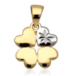 Złota zawieszka Wisior koniczynka ZŁOTO 585