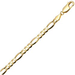 Złoty Łańcuszek Figaro 55 cm ZŁOTO 585 4.3 mm