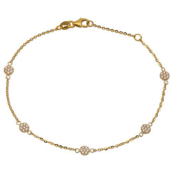 Bransoletka złota damska celebrytka 17-19 cm ZŁOTO 585