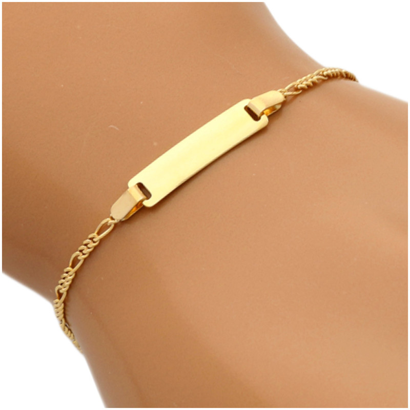 Bransoletka złota dziecięca Figaro 15 cm ZŁOTO 585