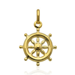 Złota zawieszka Wisior koło sterowe ster ZŁOTO 585