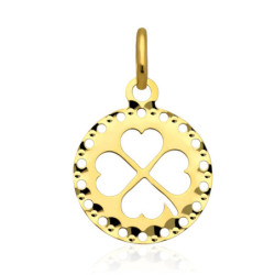 Złota zawieszka Wisior koniczynka ZŁOTO 585