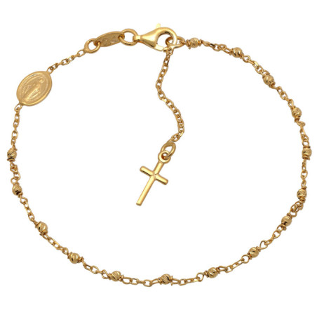Różaniec Złoty 19-22cm Bransoletka ZŁOTO 585