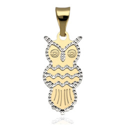 Złota zawieszka Wisior sowa ZŁOTO 585