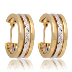 ZŁOTE kolczyki angielskie zapięcie diamentowane KÓŁKA ZŁOTO 585