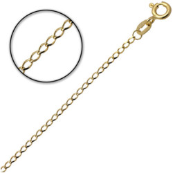 Złoty Łańcuszek Pancerka 50 cm ZŁOTO 585 1.6 mm