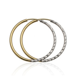 ZŁOTE kolczyki KOŁA 25 mm diamentowane KÓŁKA ZŁOTO 585