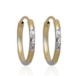 ZŁOTE kolczyki KOŁA 12 mm diamentowane KÓŁKA ZŁOTO 585