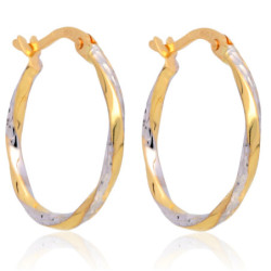 ZŁOTE kolczyki angielskie zapięcie diamentowane KÓŁKA ZŁOTO 585