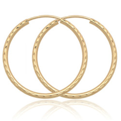 ZŁOTE kolczyki KOŁA 20 mm diamentowane KÓŁKA ZŁOTO 585