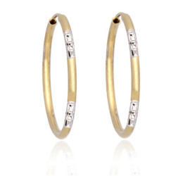 ZŁOTE kolczyki KOŁA 20 mm diamentowane KÓŁKA ZŁOTO 585