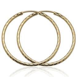 ZŁOTE kolczyki KOŁA 25 mm diamentowane KÓŁKA ZŁOTO 585