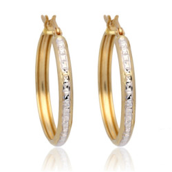 ZŁOTE kolczyki angielskie zapięcie diamentowane KÓŁKA ZŁOTO 585