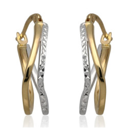 ZŁOTE kolczyki angielskie zapięcie diamentowane ZŁOTO 585