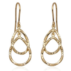 ZŁOTE kolczyki bigiel wiszące ZŁOTO 585