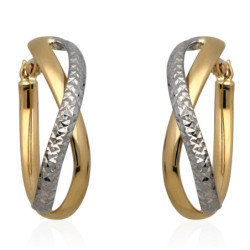 ZŁOTE kolczyki angielskie zapięcie diamentowane ZŁOTO 585