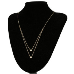 Naszyjnik ZŁOTY damski z cyrkoniami 42-45cm ZŁOTO 585