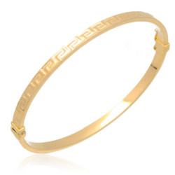 Bransoletka złota sztywna grecki wzór ZŁOTO 585 4 mm