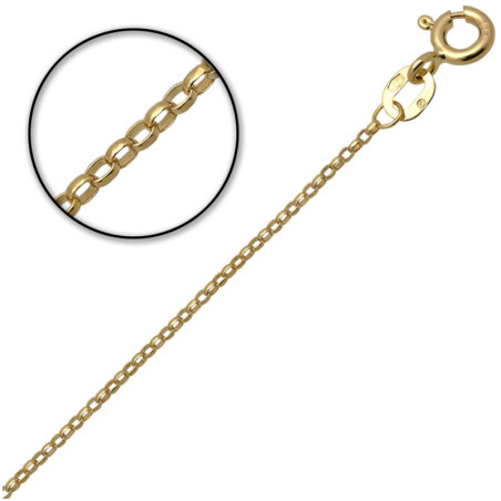 Złoty Łańcuszek damski Rolo 40 cm ZŁOTO 585 1 mm