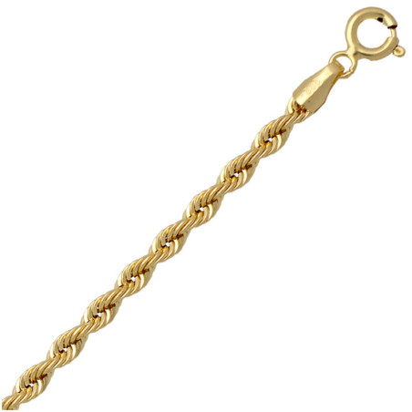 Bransoletka złota Kordel 18 cm ZŁOTO 585 3 mm