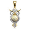 Złota zawieszka Wisior sowa z cyrkoniami ZŁOTO 585
