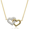 Naszyjnik ZŁOTY damski SERCE z cyrkoniami 42-45cm ZŁOTO 585