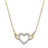 Naszyjnik ZŁOTY damski SERCE z cyrkoniami 42-45cm ZŁOTO 585