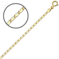 Złoty Łańcuszek blaszka 50 cm ZŁOTO 585 2 mm