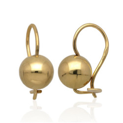 ZŁOTE kolczyki bigiel wiszące kulki ZŁOTO 585
