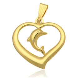 Złota zawieszka Wisior delfin ZŁOTO 585
