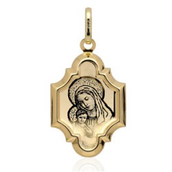 Złoty Medalik Matka Boska MADONNA Z DZIECIĄTKIEM ZŁOTO 585