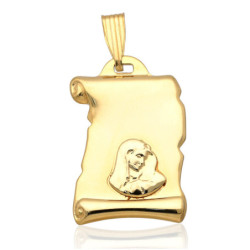 Złoty Medalik Matka Boska BOLESNA PAPIRUS ZŁOTO 585
