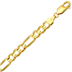 Bransoletka złota Figaro 23 cm ZŁOTO 585 6.2 mm