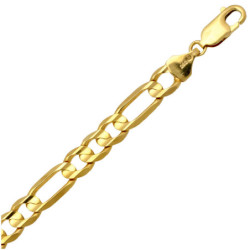 Bransoletka złota Figaro 19 cm ZŁOTO 585 7 mm