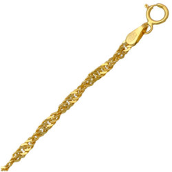 Złoty Łańcuszek damski Singapur 42 cm ZŁOTO 585 2.3 mm