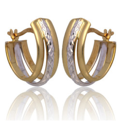 ZŁOTE kolczyki angielskie zapięcie diamentowane ZŁOTO 585