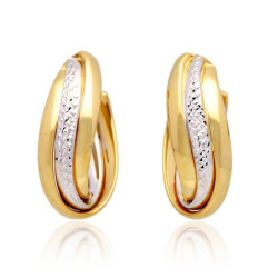 ZŁOTE kolczyki angielskie zapięcie diamentowane ZŁOTO 585