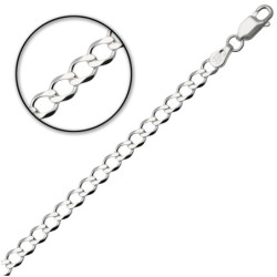 Łańcuszek SREBRNY męski GRUBY PANCERKA 60 cm SREBRO 925 pełny 4.5 mm