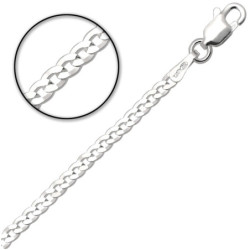 Łańcuszek SREBRNY męski PANCERKA 55 cm SREBRO 925 pełny 2.1 mm