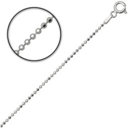 Łańcuszek SREBRNY damski Kulki 50 cm SREBRO 925 pełny 1.5 mm