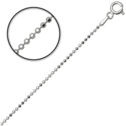 Łańcuszek SREBRNY damski Kulki 50 cm SREBRO 925 pełny 1.8 mm