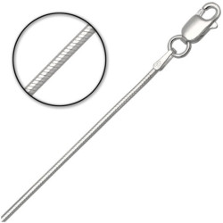 Łańcuszek SREBRNY damski ŻMIJKA linka 45 cm SREBRO 925 pełny 1.1 mm