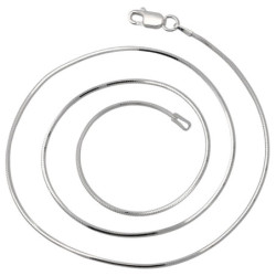 Łańcuszek SREBRNY damski ŻMIJKA linka 38 cm SREBRO 925 pełny 1.1 mm